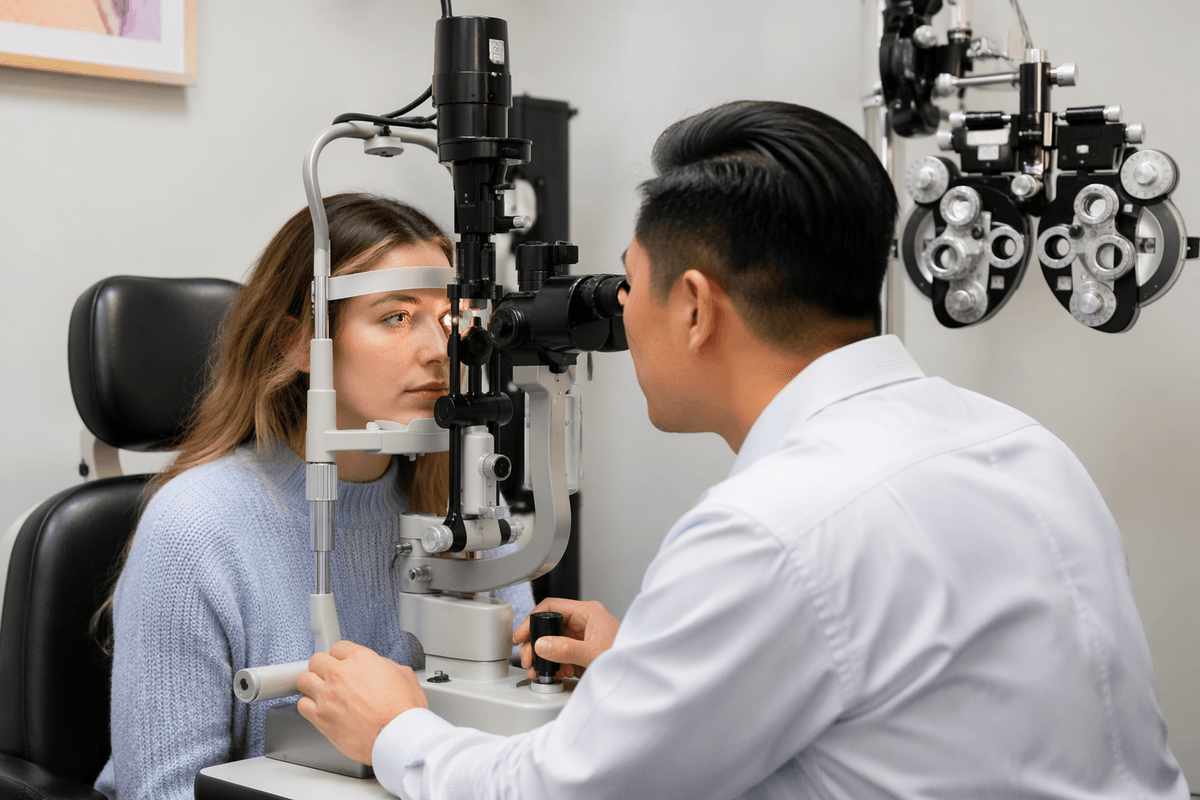 Baseline exams versus symptom-driven visits