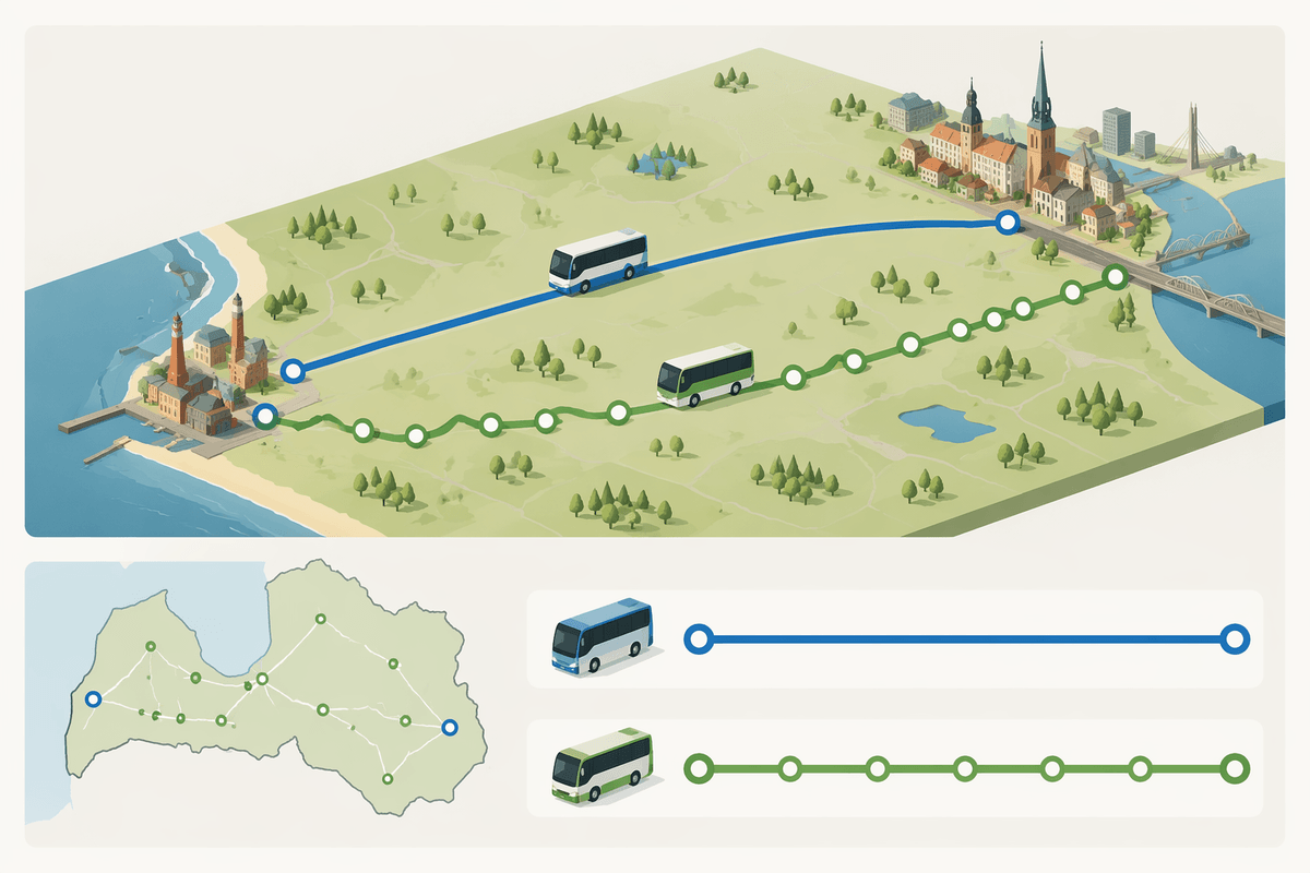 Riga to Liepāja: direct options